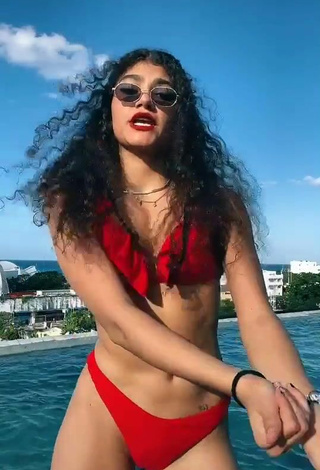 3. Seductive Sofia Mata in Red Bikini