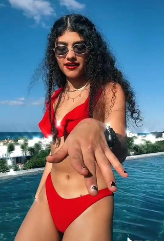 5. Cute Sofia Mata in Red Bikini