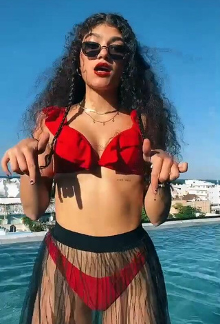 Sweet Sofia Mata in Cute Red Bikini