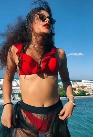 Pretty Sofia Mata in Red Bikini