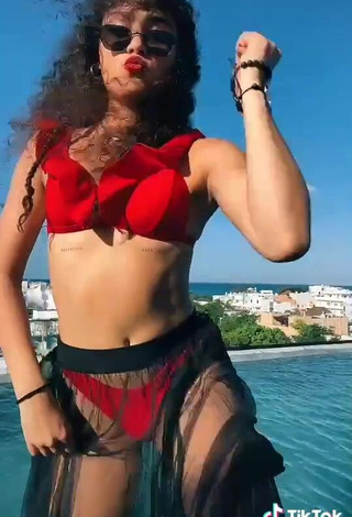 5. Pretty Sofia Mata in Red Bikini