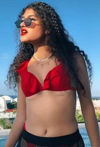 3. Titillating Sofia Mata in Red Bikini Top