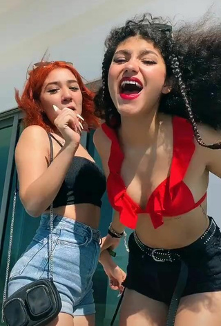 Hot Sofia Mata in Red Bikini Top