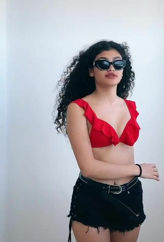 2. Beautiful Sofia Mata in Sexy Red Bikini Top