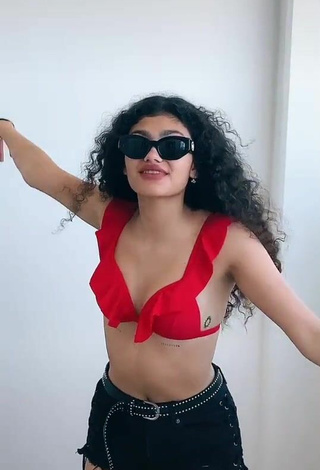 3. Beautiful Sofia Mata in Sexy Red Bikini Top