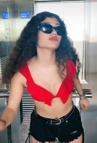 6. Beautiful Sofia Mata in Sexy Red Bikini Top