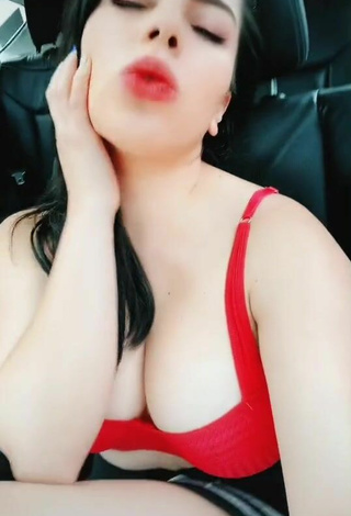 3. Sexy Lizbeth Rodríguez Shows Cleavage in Red Bra