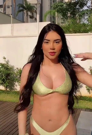 Sultry Tainá Costa in Golden Bikini