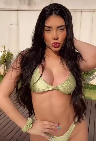 Luscious Tainá Costa in Golden Bikini