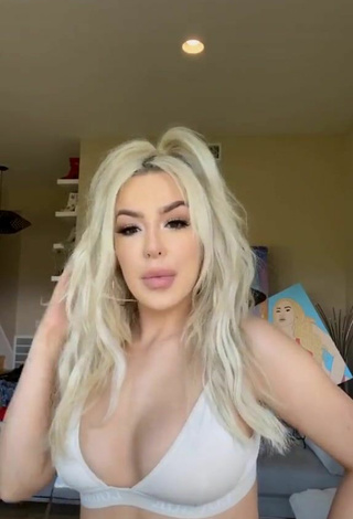 Luscious Tana Mongeau in White Bra