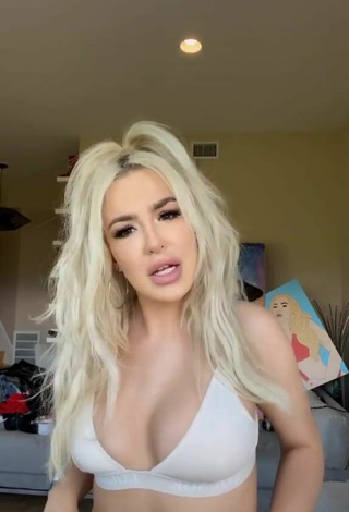 5. Luscious Tana Mongeau in White Bra