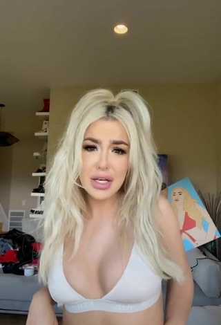 6. Luscious Tana Mongeau in White Bra