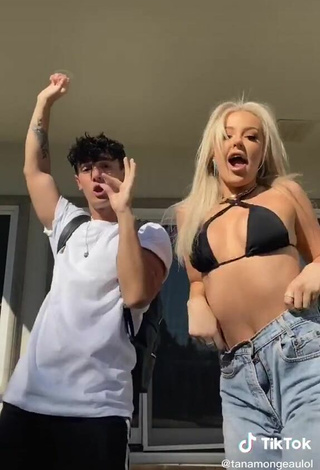 6. Sweetie Tana Mongeau in Black Bikini Top