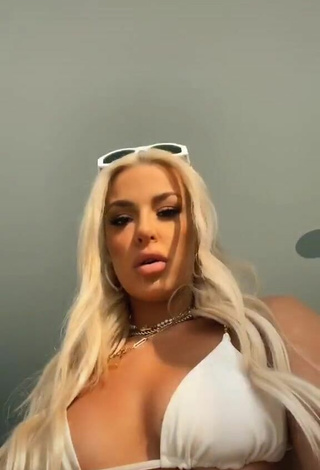 3. Sexy Tana Mongeau in White Bikini Top