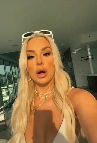 4. Sexy Tana Mongeau in White Bikini Top