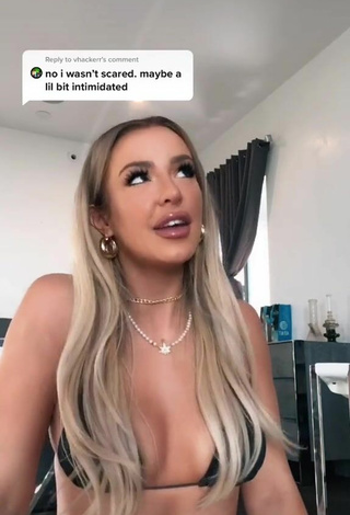 5. Beautiful Tana Mongeau in Sexy Black Bikini Top