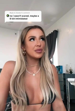 6. Beautiful Tana Mongeau in Sexy Black Bikini Top