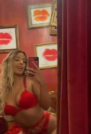 4. Sultry Tana Mongeau in Red Lingerie