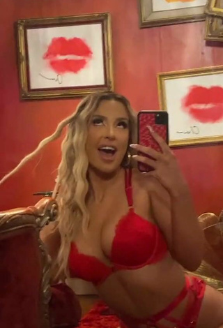 5. Sultry Tana Mongeau in Red Lingerie