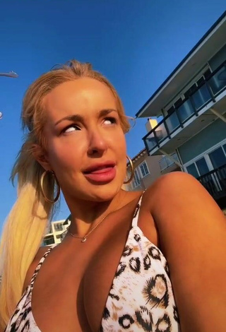 Luscious Tana Mongeau in Bikini Top at the Beach