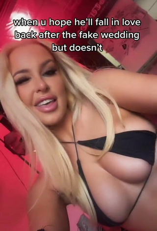 Luscious Tana Mongeau in Black Mini Bikini