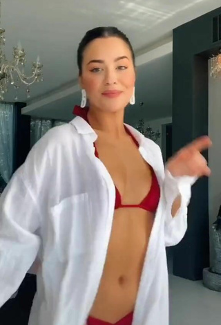 6. Hot Tessa Brooks in Red Bikini