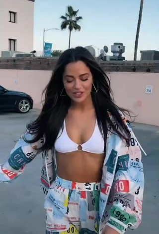 2. Sexy Tessa Brooks in White Bikini Top