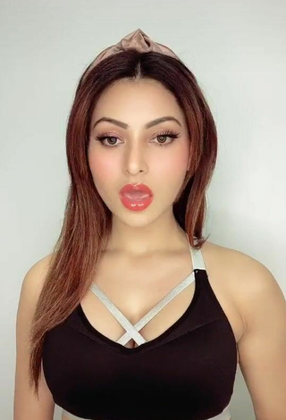 Luscious Urvashi Rautela in Black Crop Top