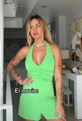 Sultry Abril Cols in Green Overall