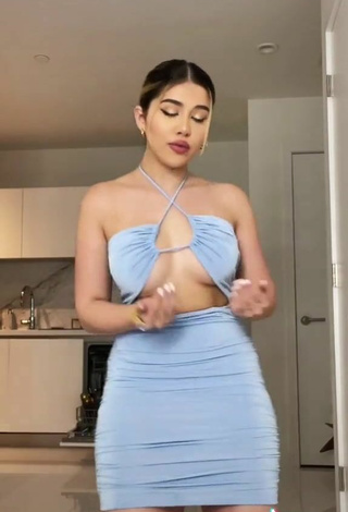 3. Sweetie Amanda Díaz in Blue Dress (Underboob)