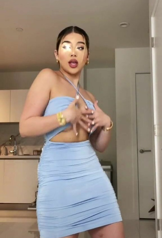 4. Sweetie Amanda Díaz in Blue Dress (Underboob)