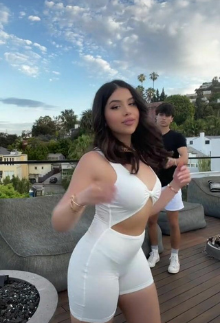 3. Sexy Amanda Díaz in White Overall