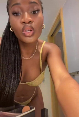 2. Beautiful Angel Ogbonna in Sexy Golden Bikini