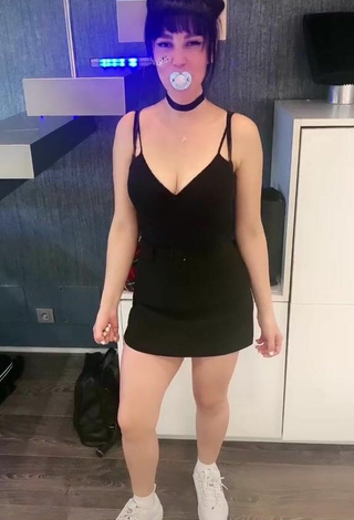 5. Sultry Ani Ani in Black Dress and Bouncing Boobs