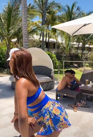 3. Luscious Ashley Montero in Blue Bikini Top