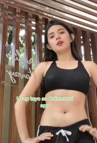 4. Sexy Ashy Amadure in Black Crop Top