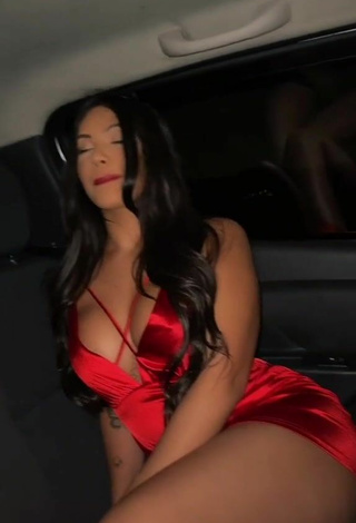 2. Sultry Ayarla Souza in Red Dress