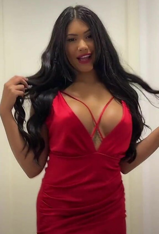 4. Luscious Ayarla Souza in Red Dress