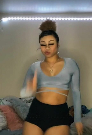 2. Sultry BbygShai in Blue Crop Top