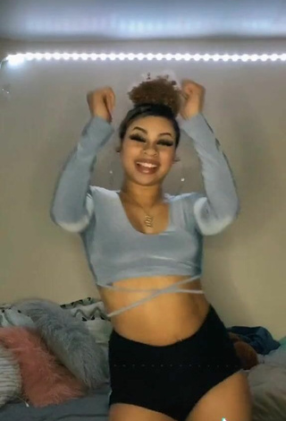 5. Sultry BbygShai in Blue Crop Top