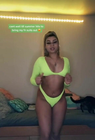 Beautiful BbygShai in Sexy Light Green Bikini