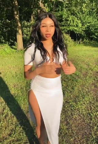 Cute BbygShai in White Crop Top