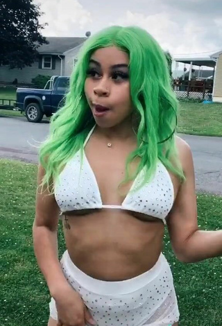 5. Cute BbygShai in White Bikini Top in a Street and Bouncing Tits (Underboob)