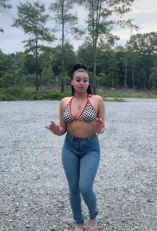 2. Luscious BbygShai in Checkered Bikini Top and Bouncing Boobs