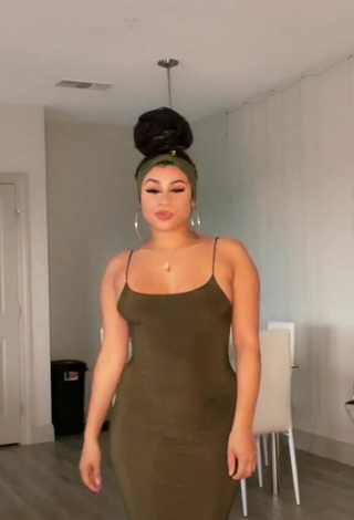 Cute BbygShai in Olive Dress