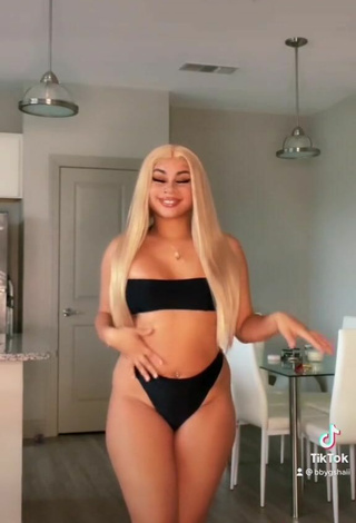 5. Cute BbygShai in Black Bikini