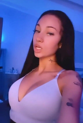 3. Sultry Danielle Bregoli Shows Cleavage in White Crop Top