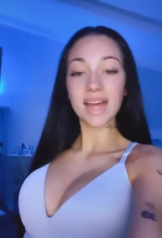 4. Sultry Danielle Bregoli Shows Cleavage in White Crop Top