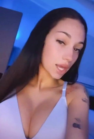 5. Sultry Danielle Bregoli Shows Cleavage in White Crop Top