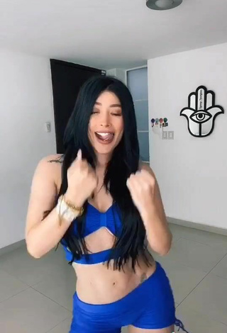 5. Luscious Brenda Zambrano in Blue Crop Top